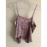 Tresics Crushed Velvet Mauvy Crop Top L Photo 1