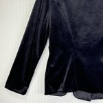 Whirlaway Frocks Black Velvet Button Blazer Petite Size 12 Vintage Short Sleeve Photo 6
