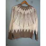 Adam Lippes Fair Isle Crewneck Wool Blend Sweater Cream Beige Size Small Photo 2