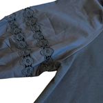 Emily Lovelock Wo's Molly Black Blouse Shirt Top Eyelet Sleeves Size XL Women's Photo 4