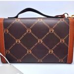Valentino Orlandi Top Handle Crossbody Logo Adjustable Bag Brown Photo 4