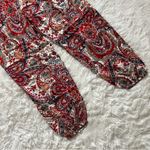 Bailey44 Boho Red Paisley Lightweight Viscose Pants | Size Large Photo 3