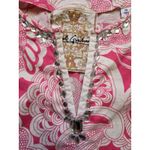 Robert Graham Women Top Pink Paisley V Neck Embezzled Blouse Boho Size Medium Photo 3