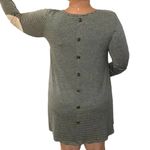 Sweet Claire MEDIUM Striped Elbow Patch Back Button Long Sleeve T-shirt Dress Photo 97
