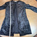 Lola & Sophie Crushed Velvet Bell Sleeve Jacket Topper Black Size Medium Photo 6