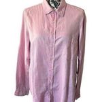 CP Shades  Womens Long Sleeve Linen Pink Front Pocket Shirt Top Small Photo 0