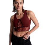 One Teaspoon Lulu Mesh And Lace Bralette -
Wine Size XS/Size 2 US NWT Photo 0