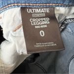 EXPRESS ⭐️  Ultimate Stretch Midrise Cropped Jean Leggings Distressed Size 0 EUC Photo 5