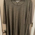 Krazy Kat Kraft Kat gray waffle weave tunic blouse. Photo 0