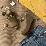 BC Footwear BC Taupe Embossed Faux Snakeskin Platforms Photo 1