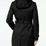 Ivanka Trump New! Women's Hooded Zip-Up Trench Coat Black Jacket Size XS Photo 2