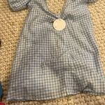 STAUD Blue And White  Backless Mini Dress Photo 1