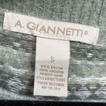 Y2K A. Giannetti Green Angora Blend Single Button Closure Short Sleeve Cardigan Photo 2