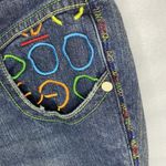 COOGI  Womans Embroidered Button Bermuda Denim Jean Shorts Size 13/14 (34x13) Photo 3