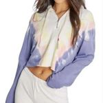 Wildfox  Hadley Hoodie Edelweiss Wash Tie-Dye Cropped  Sweatshirt Photo 0