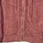 American Eagle  Corduroy Cropped Bomber Jacket Brown/Rust Size Medium Photo 12