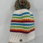 Spyder  Bittersweet Beanie Rainbow Pom Pom Unisex One Size Knit Gorpcore Photo 1