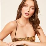 Reformation Roxi Sequin Mini Bodycon Party Dress in Waldorf Gold Disco Photo 3
