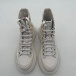 Alexander McQueen $1090 Boxer Dog Calf White Leather Platform Boots NWB 38/8 Photo 3