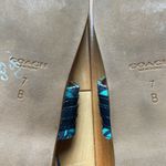 Coach  Sammy blue and green canvas navy hardware and patent detail sandals Photo 5