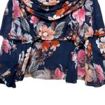 Nicholas Navy Blue Floral Pin Tuck Silk Mini Dress | U.S. Woman’s Size 2 Photo 14