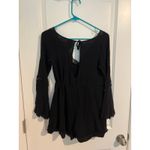 Anthropologie Sea Gypsies Black Boho Romper – Size Medium Photo 5