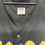 AC/DC  Black Button Down Shirt with Red and Yellow Logo unisex Photo 2