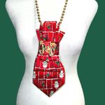 “Dainty Dapper” red Christmas necktie necklace Photo 2