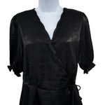 Buckle  Sandy & Sid Surplice Wrap Blouse Top Black Medium Photo 3
