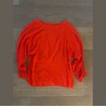Maje  red ruched ruffle sleeve blouse top Photo 3