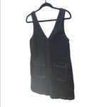 Urban Outfitters  Charcoal Grey Double V Cotton Tank Pocket Front Mini Dress M. Photo 1