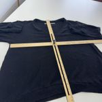 Enza Costa Sweater Womens Medium Black Pullover Knit Made USA Viscose Blend Photo 5