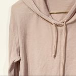 Brandy Melville John Galt One Size Pink Hooded Waffle Knit Thermal Photo 2