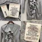 Anthropologie Athropologie MOTH Gray Ruffle Cardigan Sweater Photo 6