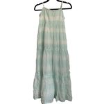 Aerie NWT  Tie Dye Beachy Tiered Maxi Dress in Blue/Ivory Photo 1
