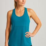 Fabletics Teal Racerback Tank Top Photo 0