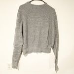 Free People Grey Mock Neck Too Good Thin Knit Sweater Size Medium Photo 5