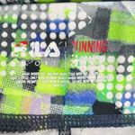 FILA Geometric Design Running Shorts Green Black White Size Small Photo 4