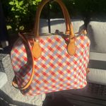 Dooney & Bourke zip zip multicolor gingham satchel Photo 3