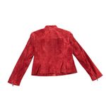 Valerie Stevens Red Suede Leather Jacket Women’s M Photo 5