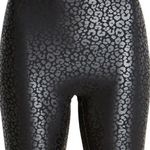 Hue NWT  Black Leopard Sleek Effects High-Rise Bike Shorts Size Medium Photo 0