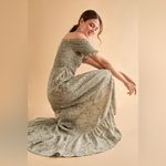 NWT Perdita Smock Top Floral Maxi Dress From Francesca’s Green Size XS Photo 2