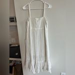 Farm Rio  Isolde White Eyelet Ruffle Midi Dress Photo 6