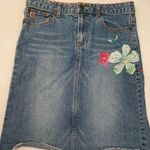 Paris Blues  jean skirt sz 16 denim embroidered Photo 0
