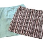 Nasty Gal Y2K Miniskirt /Forever 21 Lot Of 2 Small Medium Blue Pink Solid Stripes Photo 0