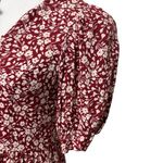 Reformation Laylin Mini Dress Women’s Size 8 Red White Floral Puff Sleeve Summer Photo 7
