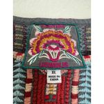 Johnny Was  Ezra Shift Tunic Dress Gray Linen Embroidered Tribal Motif Size XL Photo 4