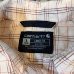 Carhartt  Women's Tan and Red Plaid Button-Down Shirt Photo 2