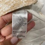 Chico's  Womens Quilted Jacket Cream Beige Floral Print Button Up Size 3/16-18/XL Photo 9