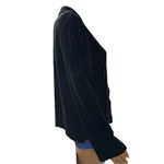 Blair Black Velvet Cropped Button Front Blouse Size Small Whimsygoth Retro Witch Photo 1